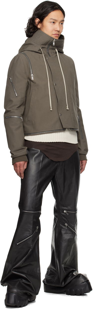 Nohavice Rick Owens Rick Owens Hollywood Bolan Cargo Leather Pants Čierna | RU01E5336 LTP, 3