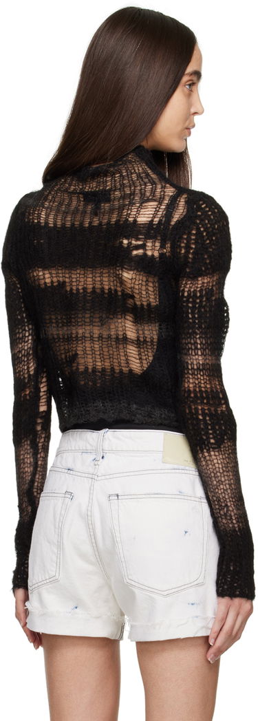 Sveter rag & bone Lillian Open-Knit Sweater Čierna | WAS22FS048FW48, 2
