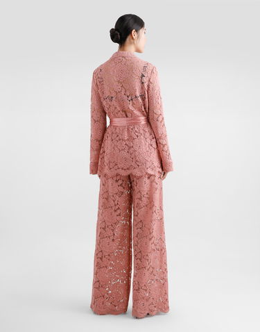Nohavice Dolce & Gabbana Dolce & Gabbana Flared Floral Lace Pants Ružová | FTC9UTHLM7LF0473, 2