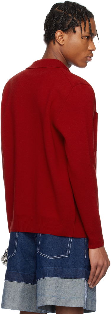 Sveter Simone Rocha Simone Rocha Knit Workwear Cardigan Červená | VMK11 0646, 2