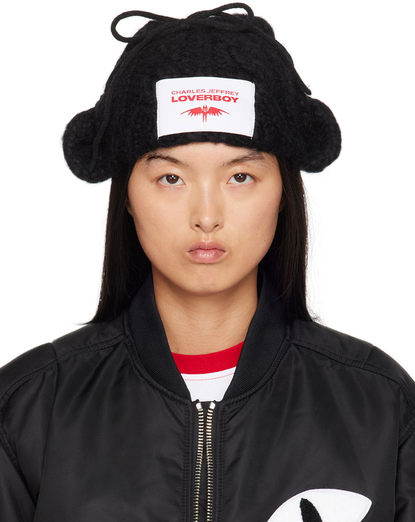 Kulicha Charles Jeffrey Loverboy Black Chunky Aviator Beanie Čierna | 42130201