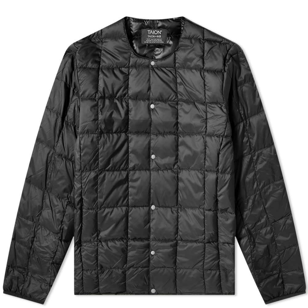 Bunda TAION Crew Neck Down Jacket Čierna | TAION-104-BLK, 0