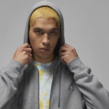 Mikina Jordan Essentials Full-Zip Fleece Hoodie Šedá | DQ7350-091, 2