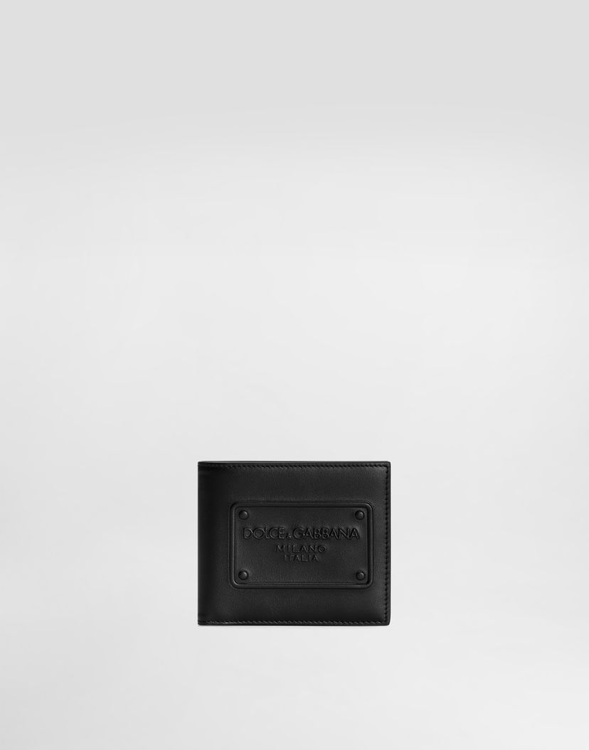 Peňaženka Dolce & Gabbana Calfskin Leather Bifold Wallet With Raised Logo Čierna | BP1321AG21880999