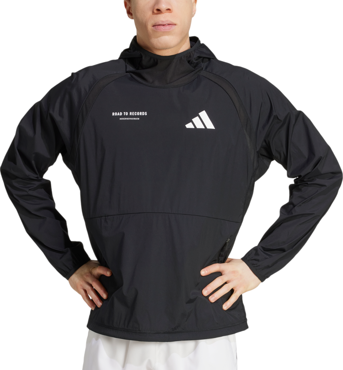 Vetrovka adidas Originals Adizero Road to Records Hooded Jacket Čierna | jd6471, 0