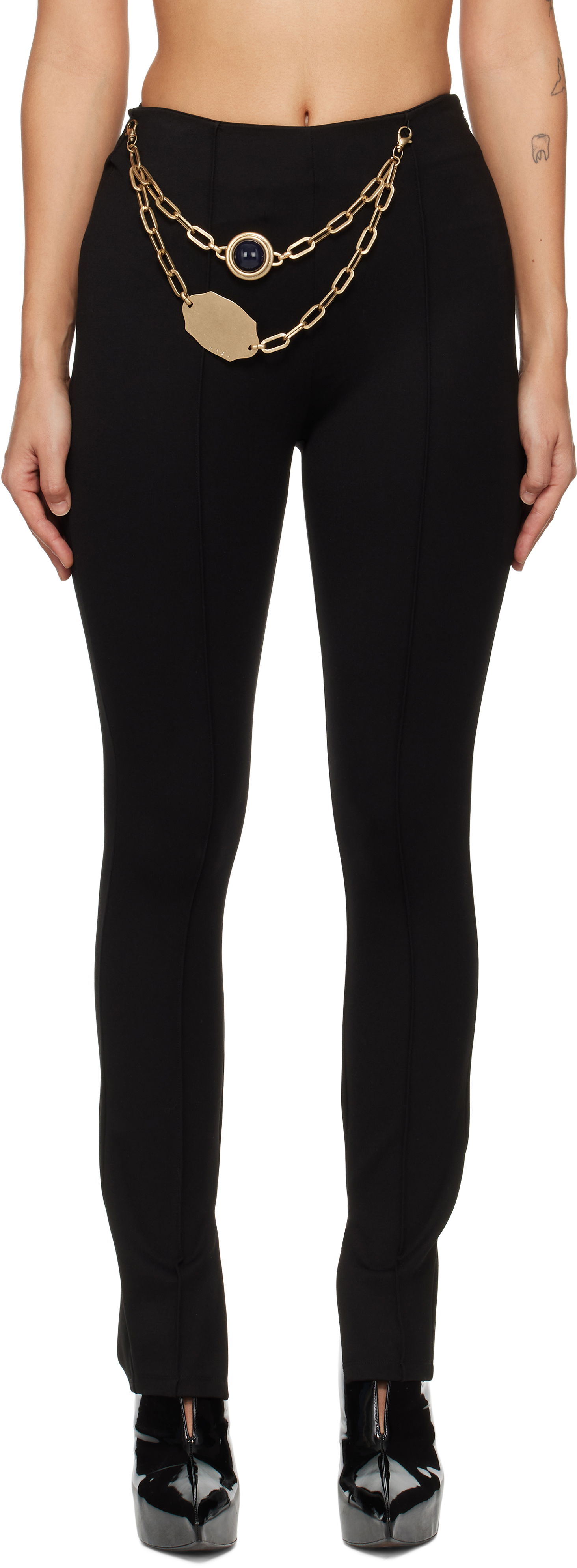 Legíny Area AREA Chain Plate Belt Leggings Čierna | FW24AWPA0035FA01, 0