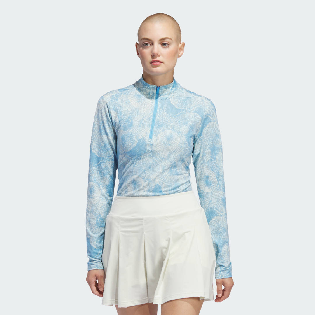 Ultimate365 Printed Quarter-Zip Mock Top