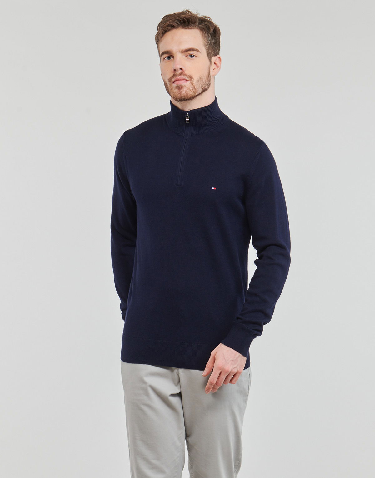 PIMA ORG CTN CASHMERE ZIP MOCK