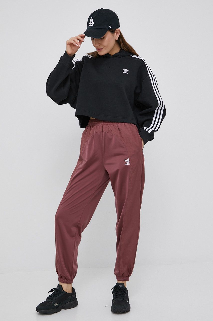 Legíny adidas Originals Adicolor Split Trefoil Vínová | HC7043, 0