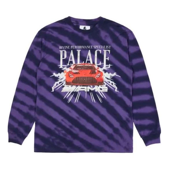 Tričko Palace AMG Long Sleeve T-Shirt With Logo Print Fialová | P20AMGLS002