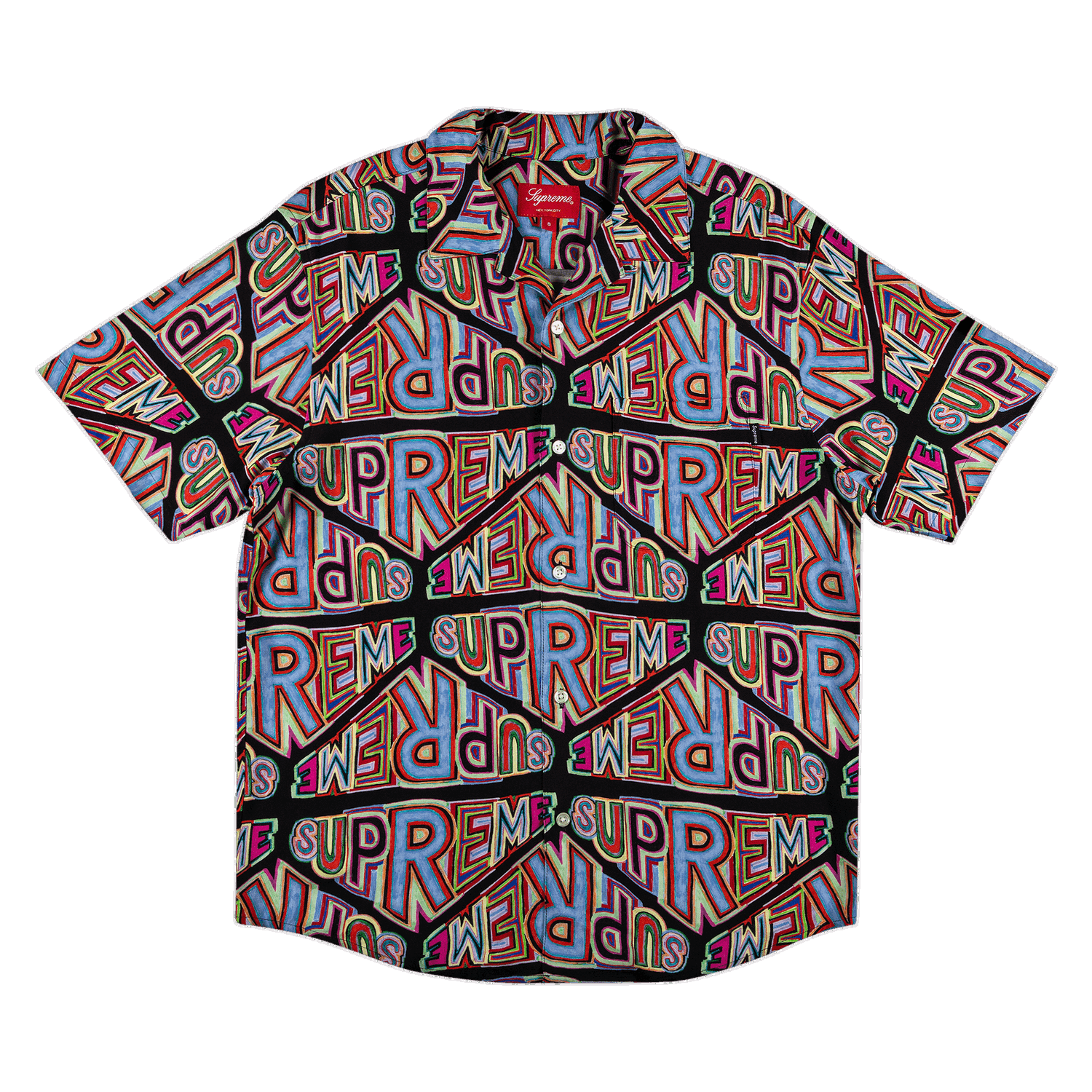 Košeľa Supreme Perspective Rayon Short-Sleeve Shirt Rôznofarebný | FW20S25 BLACK, 0