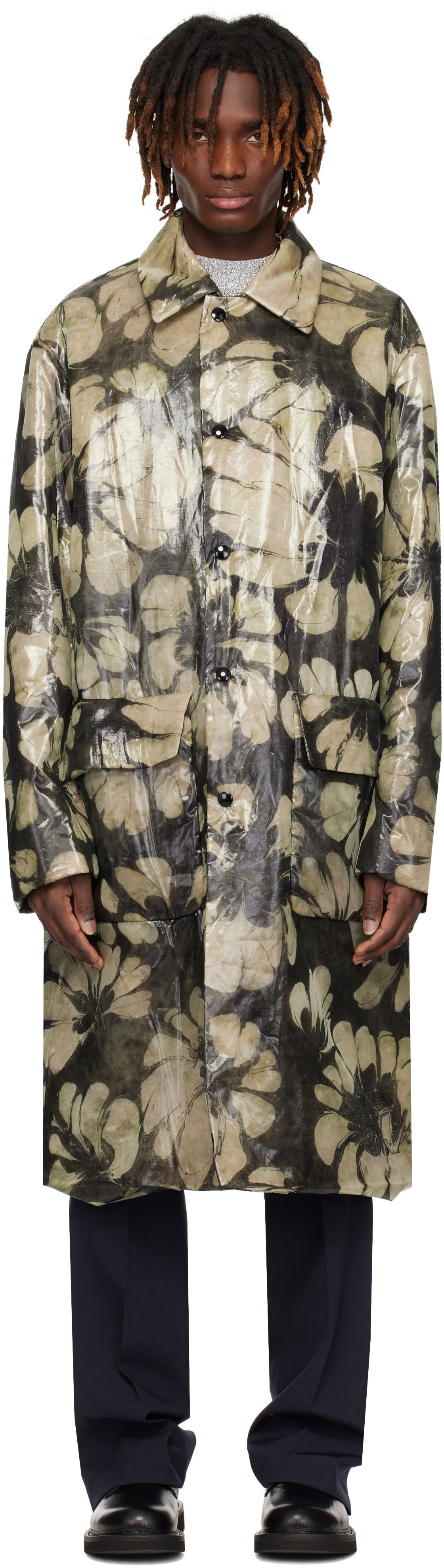 Pláštenka Dries Van Noten Dries Van Noten Loose Fit Mac Coat Rôznofarebný | 251-020222-1102, 0