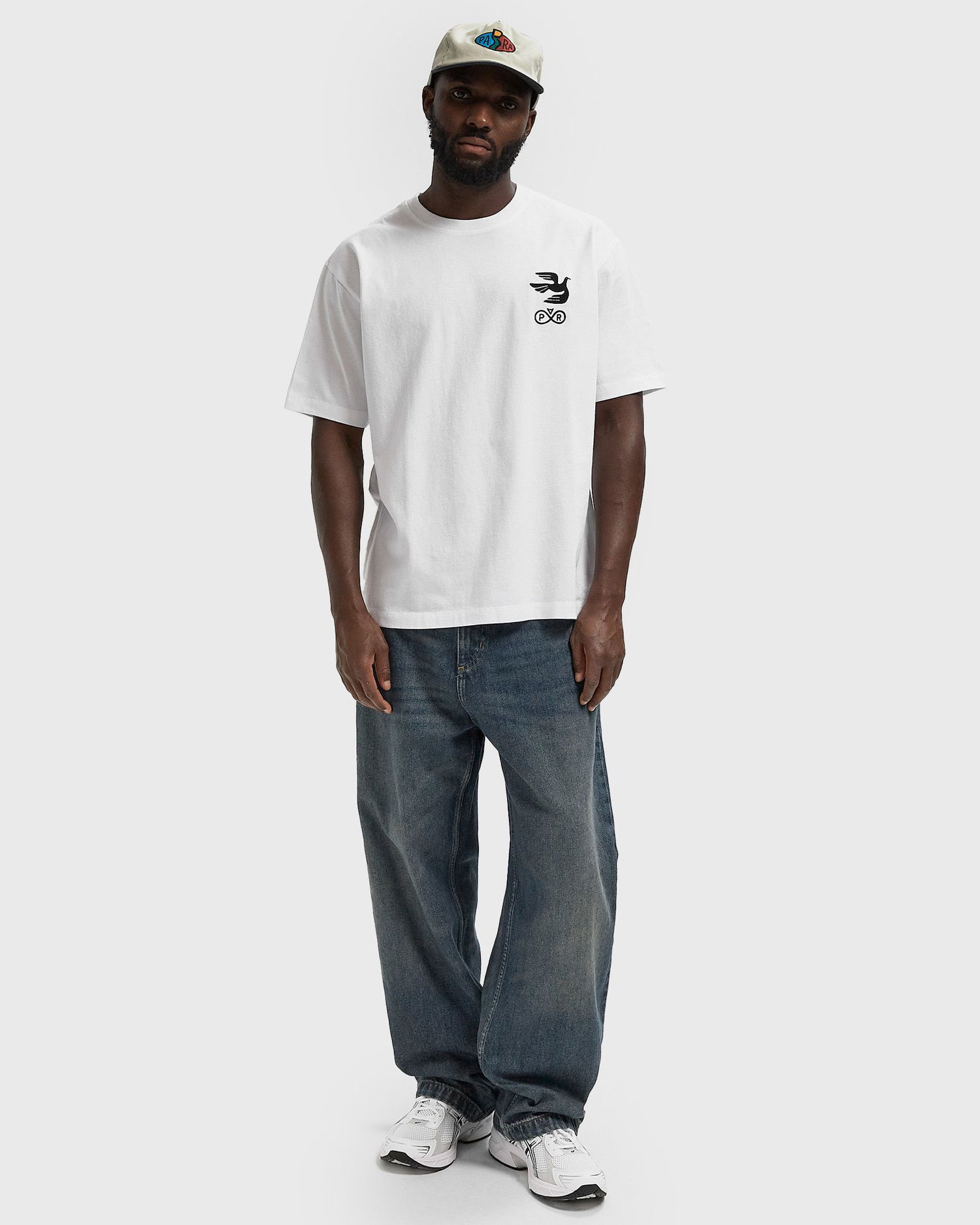 Tričko By Parra Infinite Bird Logo Graphic T-Shirt Biela | 54215, 1