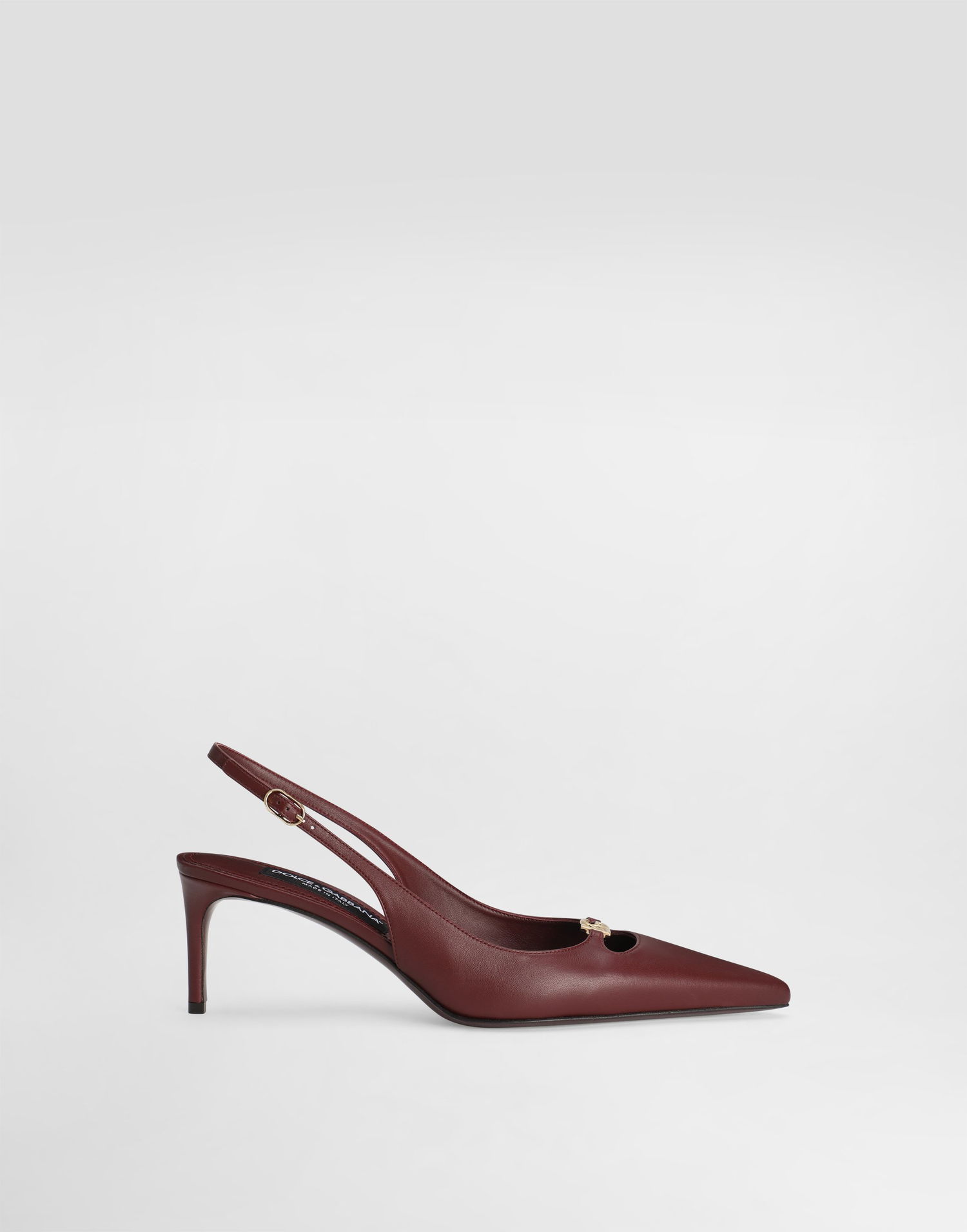 Doplnky Dolce & Gabbana Dolce & Gabbana Silk-Effect Nappa Leather Slingbacks Vínová | CG0796A195380346, 0