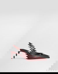 Dolce & Gabbana Silk-Effect Nappa Leather Slingbacks