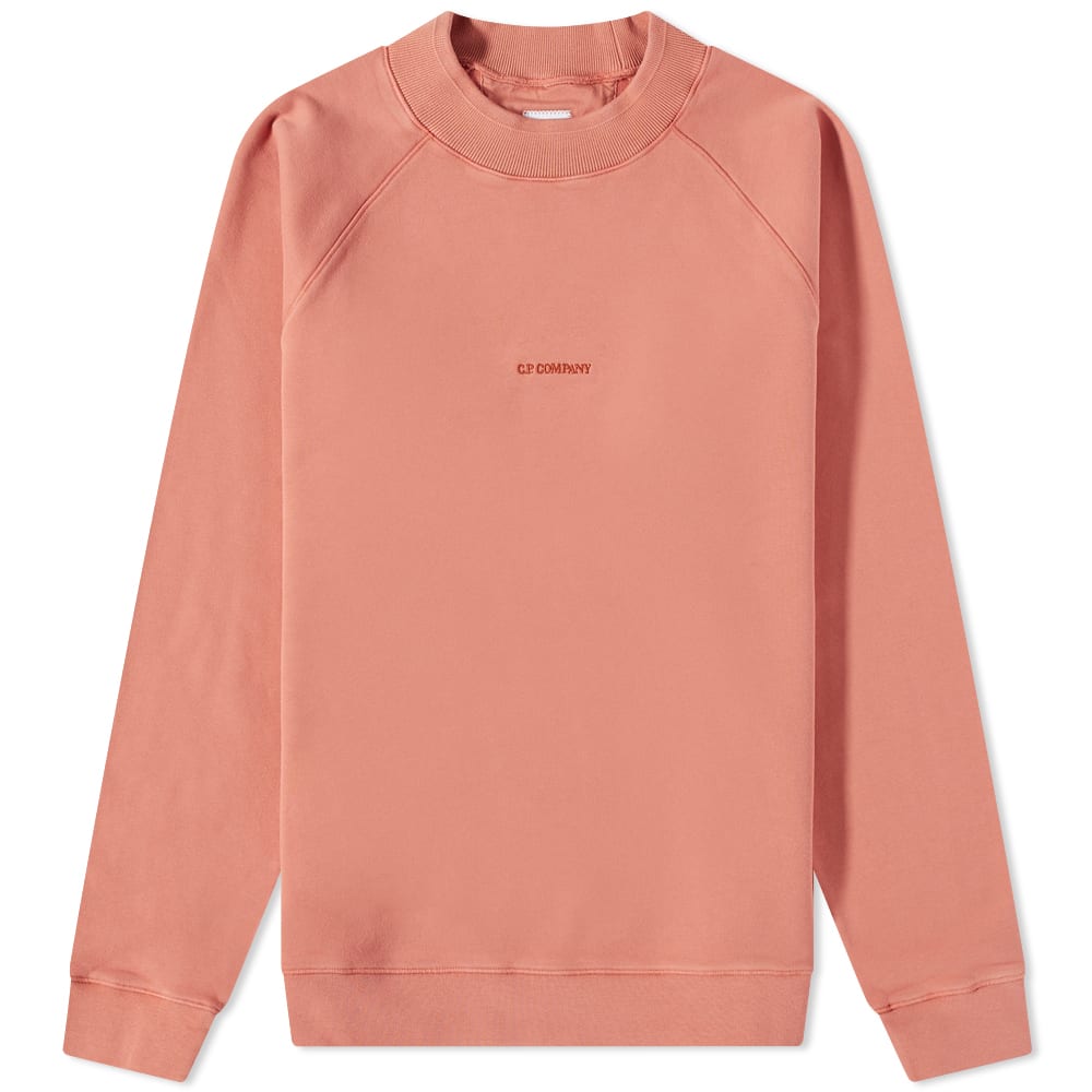 Sveter C.P. Company Garment Dyed Centre Logo Crewneck Ružová | 13CMSS310A-006372G-476, 0