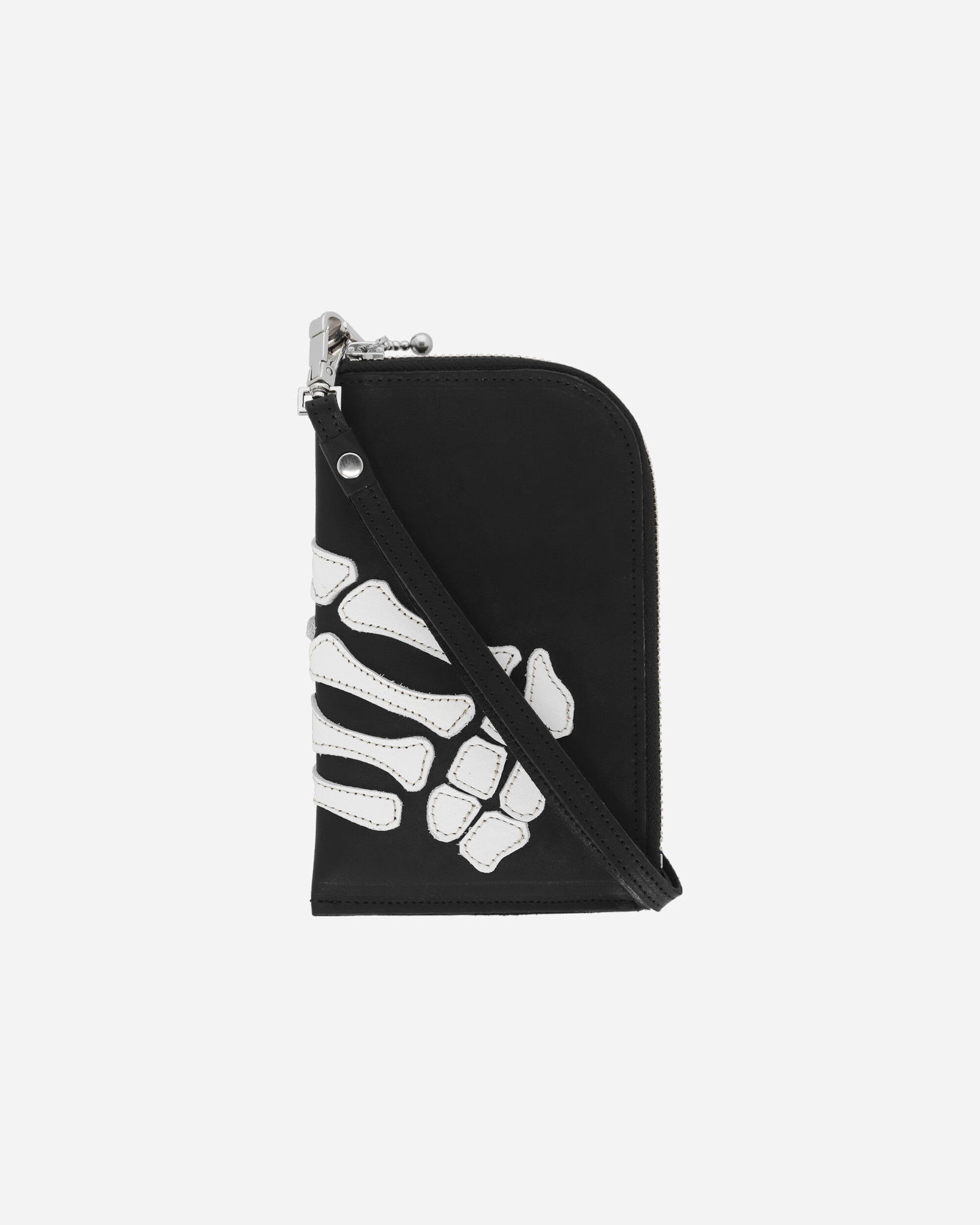 Bone Hand Zip Neck Pouch