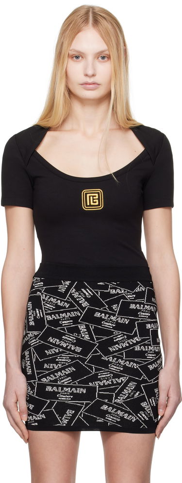 Sukňa Balmain Balmain Encolure Ronde T-Shirt Čierna | EF1EF101BC49, 0