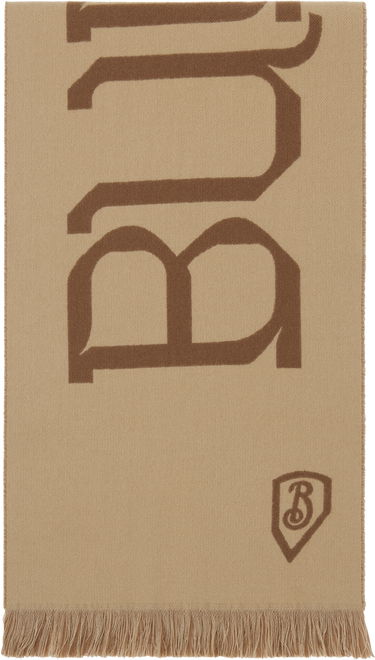 Šál Burberry Burberry Logo Wool Scarf Béžová | 8104500, 0