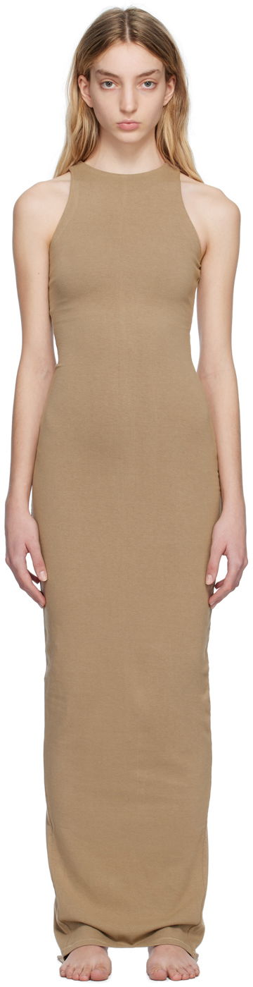 Šaty SKIMS Outdoor Basics Tank Dress Béžová | DR-MAX-2781