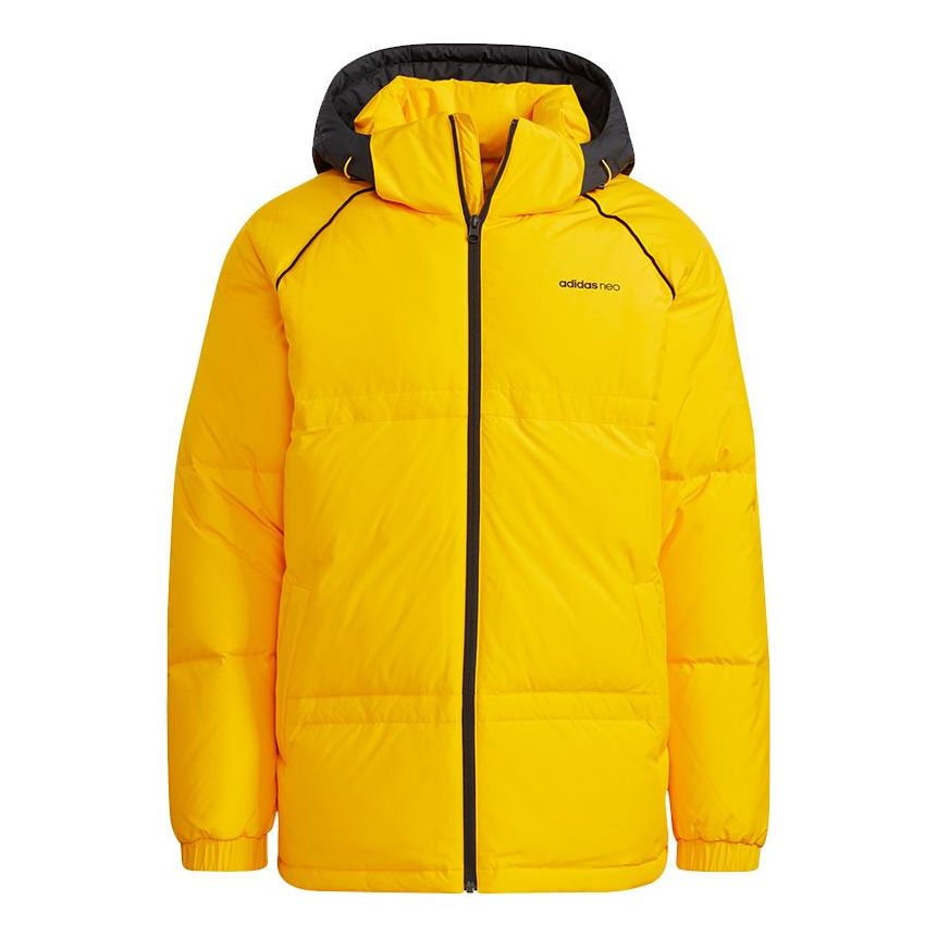 Prešívaná bunda adidas Originals Neo CB Down Hooded Jacket Žltá | HF0503, 0