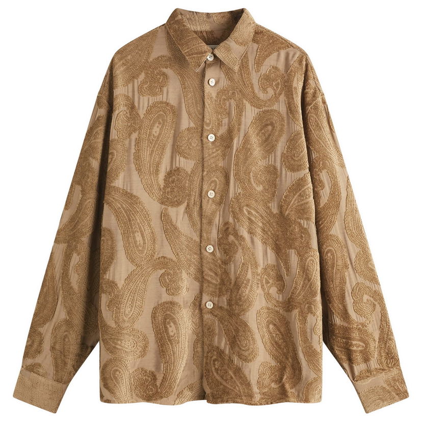 Košeľa A Kind of Guise Derbin Shirt Velvet Paisley Hnedá | 128-12607-152