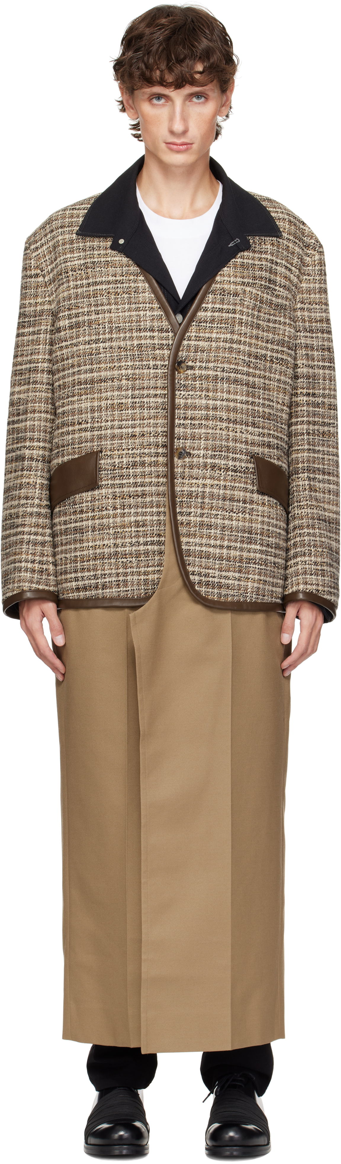 Bunda Junya Watanabe Tweed Jacket Hnedá | WN-C034-051, 0