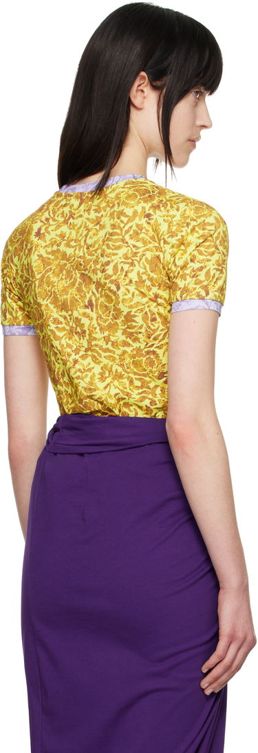 Tričko Dries Van Noten Dries Van Noten Printed Contrast T-Shirt Žltá | 251-011135-1601, 2