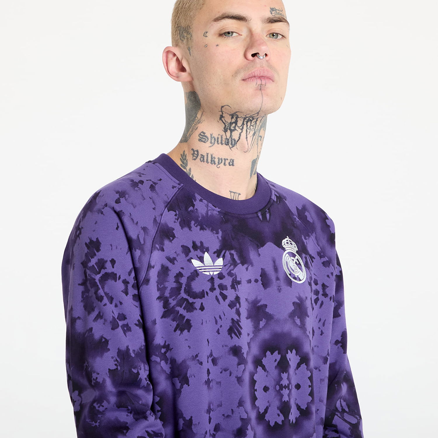 Mikina adidas Performance Real Madrid Crew Sweat Fialová | JM1103, 0