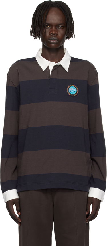 Polo tričko Lacoste Lacoste Relaxed Fit Striped Rugby Polo Hnedá | KH5916_6IY, 0