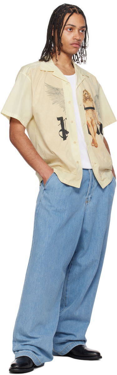 Košeľa Palm Angels Palm Angels Pin Up Bowling Shirt Žltá | PMGG008S25FAB0010310, 3