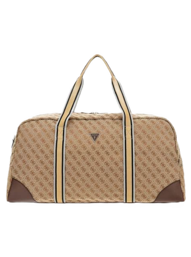 Cestovná taška GUESS Strave 4G Logo Weekender Bag Béžová | TMVJACP3235