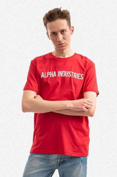 Tričko Alpha Industries T-Shirt With Print Červená | 116512.451, 0