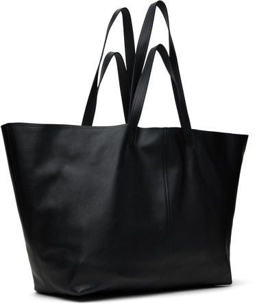 Tote bag AMI AMI Paris Leather Midi Maxi Tote Čierna | ULL024.AL0090, 2