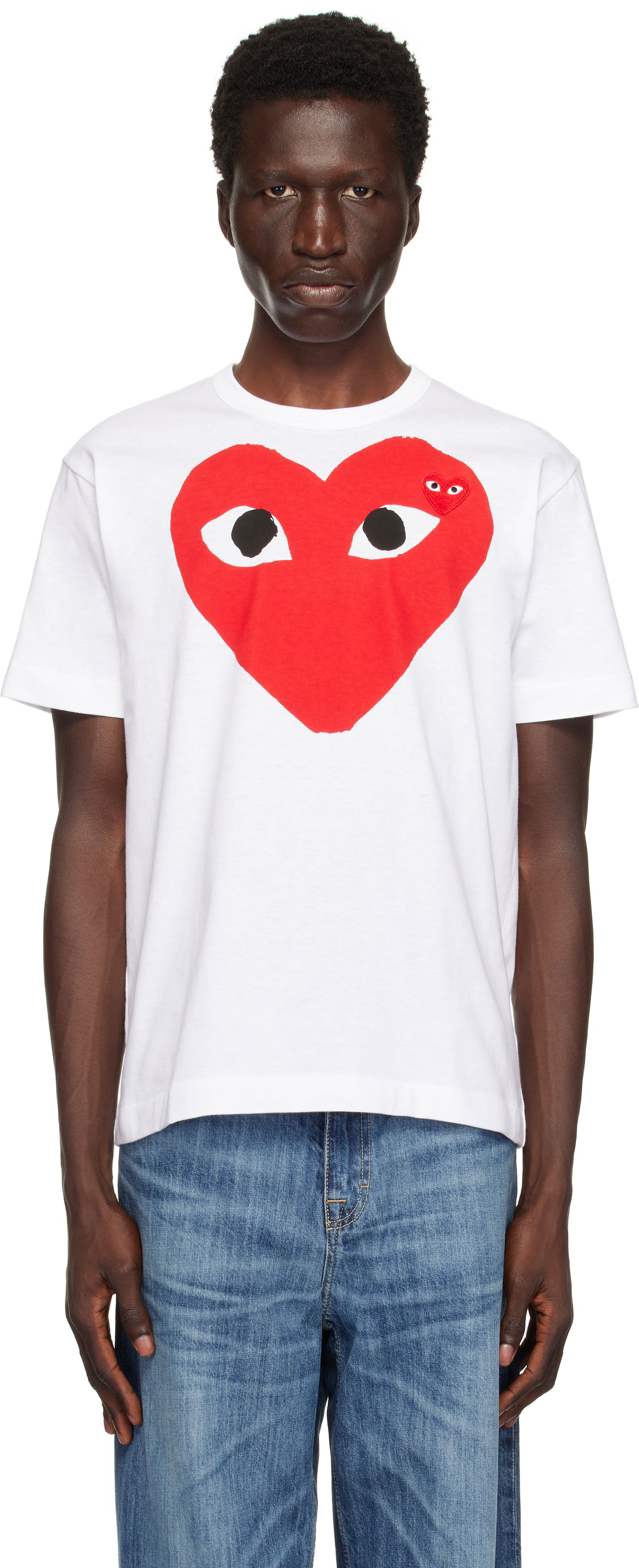 Tričko Comme des Garçons Big Red Heart Graphic T-Shirt Biela | AZ-T026-051, 0