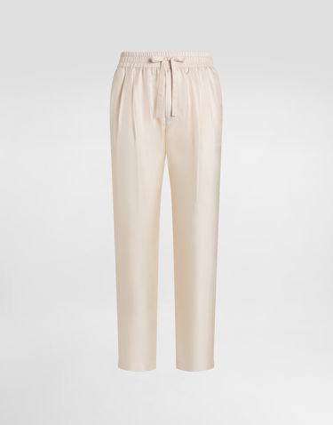 Nohavice Dolce & Gabbana Dolce & Gabbana Silk Twill Jogging Trousers Béžová | GP12QTFU10SA3791, 0