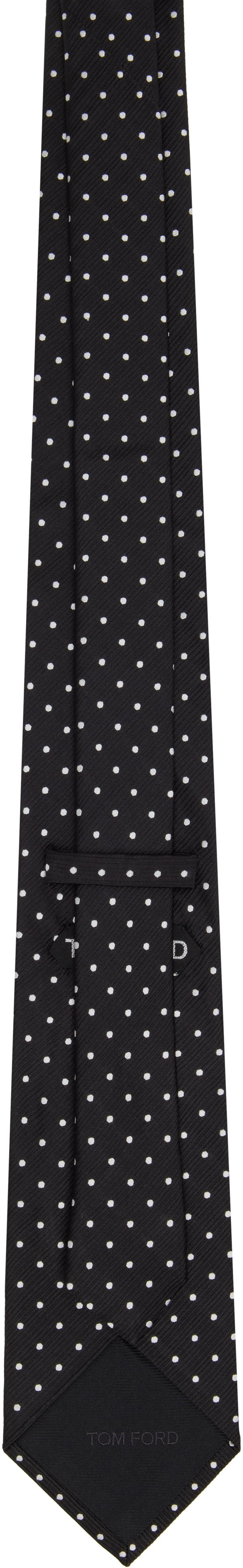 Opasok Tom Ford TOM FORD Silk Tie with Polka Dots Čierna | STE001-S0073, 1