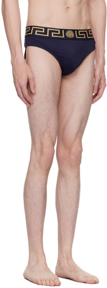 Plavky Versace Versace Greca Border Swim Briefs Čierna | ABU01025_A232185, 4