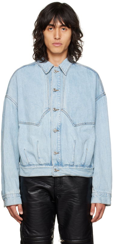 Bunda We11done Faded Denim Jacket Modrá | WD-DJ3-22-303-U-SKMP01QCTB, 0