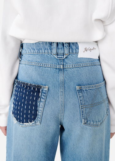 Džínsy AXEL ARIGATO Relaxed Fit Patchwork Jeans Modrá | A2988001, 9
