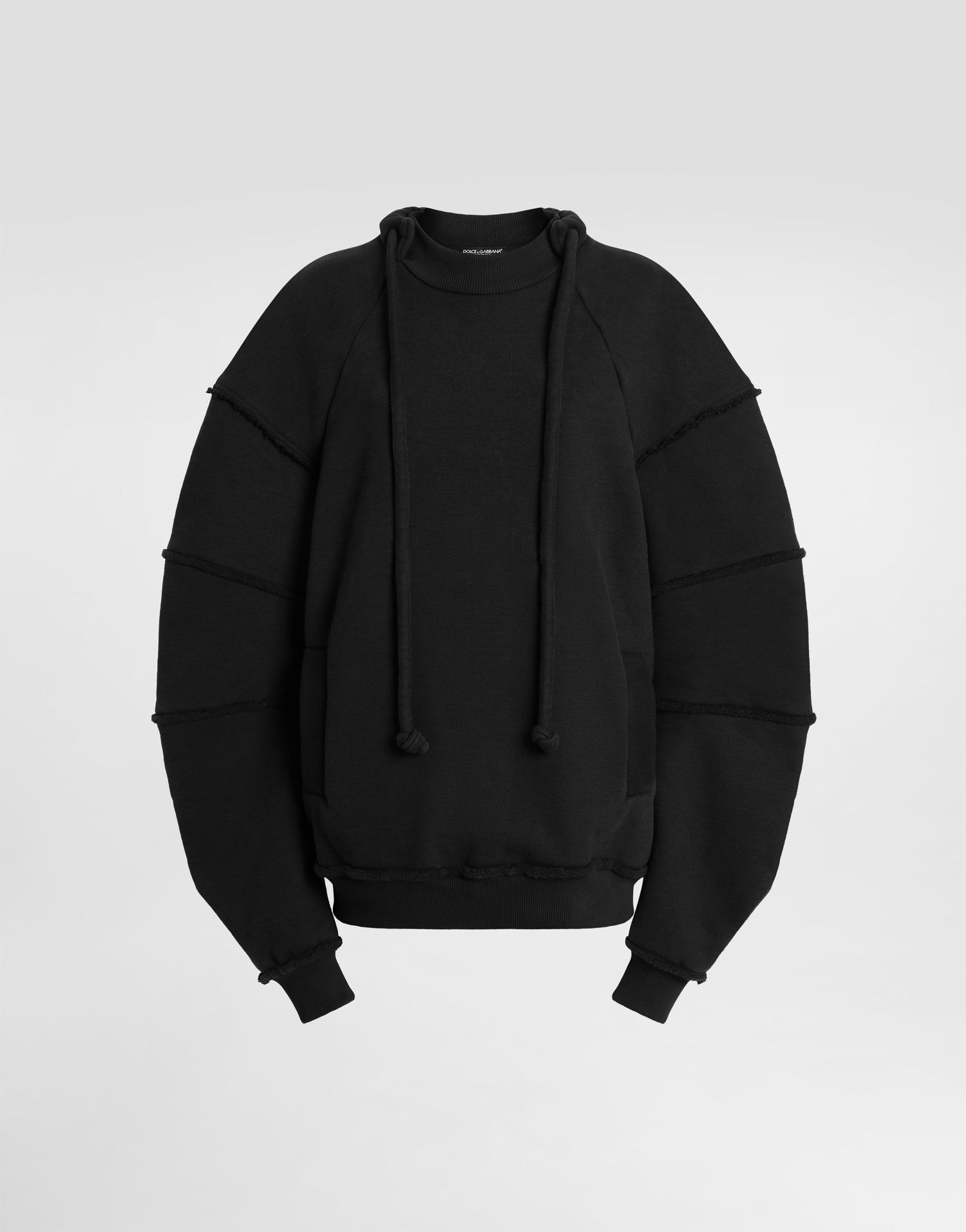 Mikina Dolce & Gabbana Dolce & Gabbana Crew Neck Sweatshirt with Drawstring Čierna | F9T75THU7V0N0000, 0