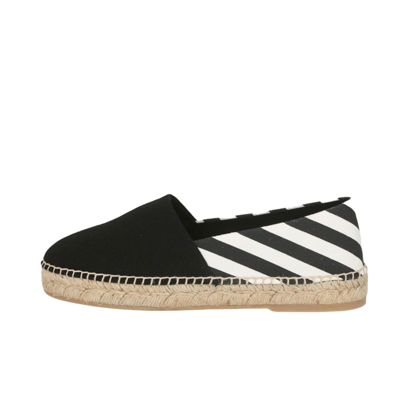 Tenisky a topánky Off-White Striped Canvas Espadrilles Black White W Čierna | OMIB009S22FAB0011001