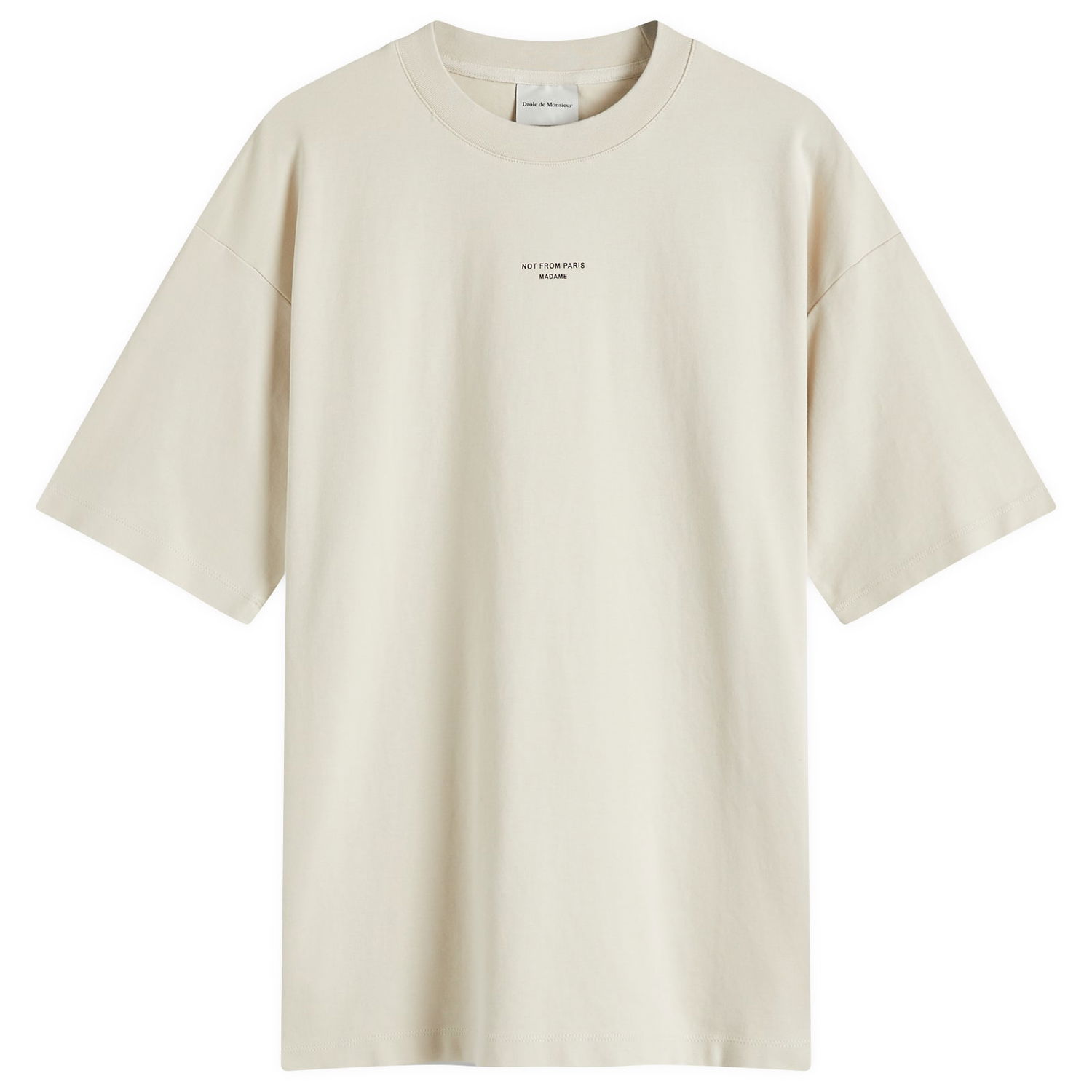 Tričko Drôle de Monsieur Drôle de Monsieur Not From Paris Madame Classic T-Shirt Béžová | PERM-TS202-CO002-MT, 1