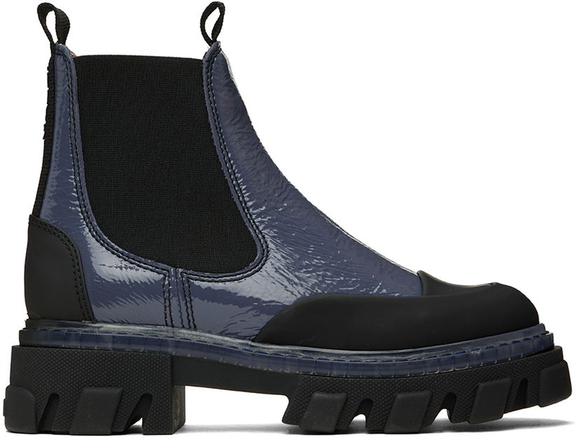 Tenisky a topánky GANNI GANNI Cleated Low Chelsea Boots Modrá | S1979