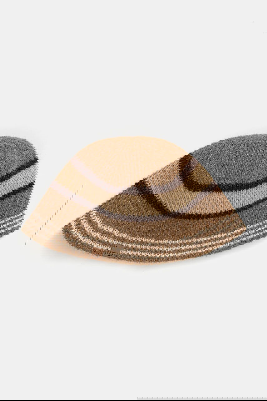 Klobúk UGG Striped Rib Knit Wool Blend Hat Rôznofarebný | 102723, 0