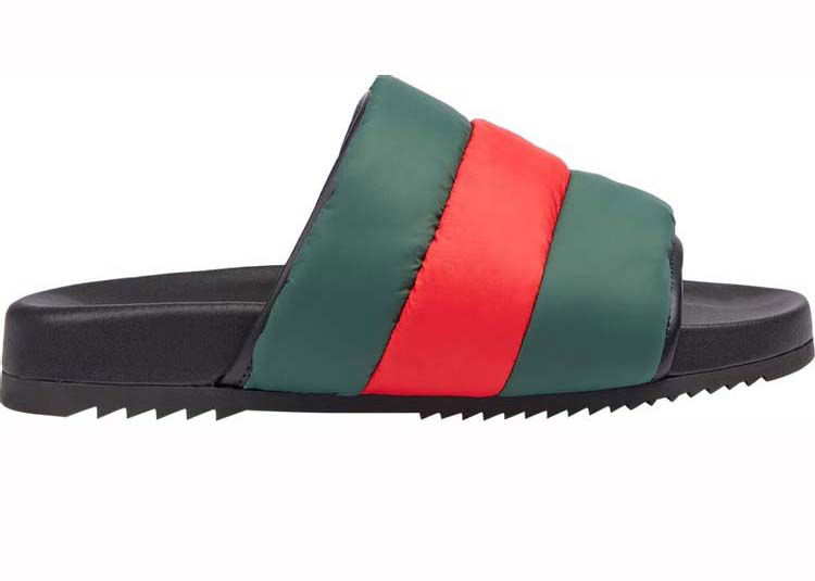 Tenisky a topánky Gucci Padded Web Slide Red Green Zelené | 692387 UFR30 3060, 0