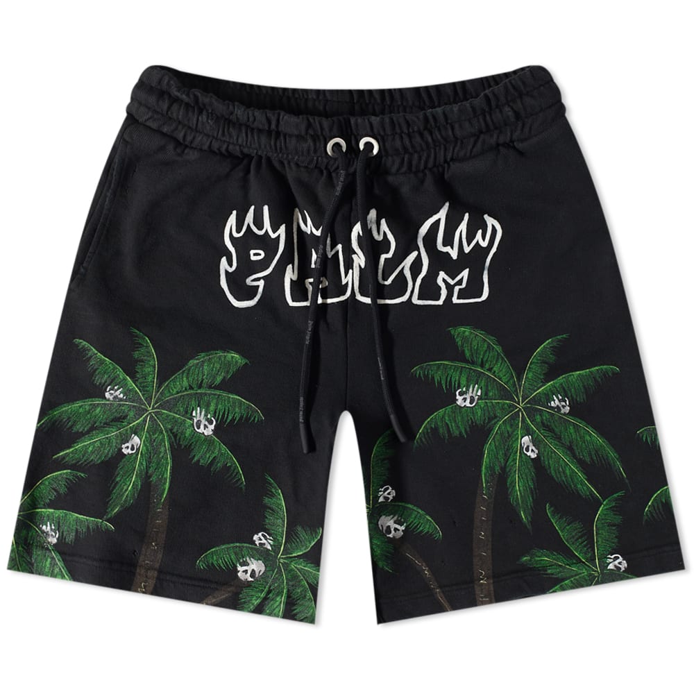 Šortky Palm Angels Palms & Skull Vintage Sweat Short Čierna | PMCI010S23FLE0041055, 0
