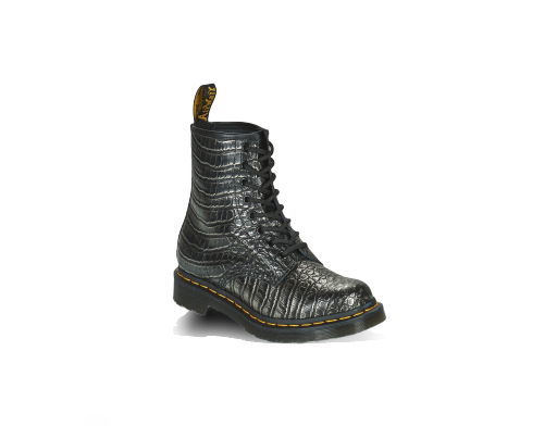 Tenisky a topánky Dr. Martens 1460 Gunmetal Wild Croc Emboss Čierna | 27249029