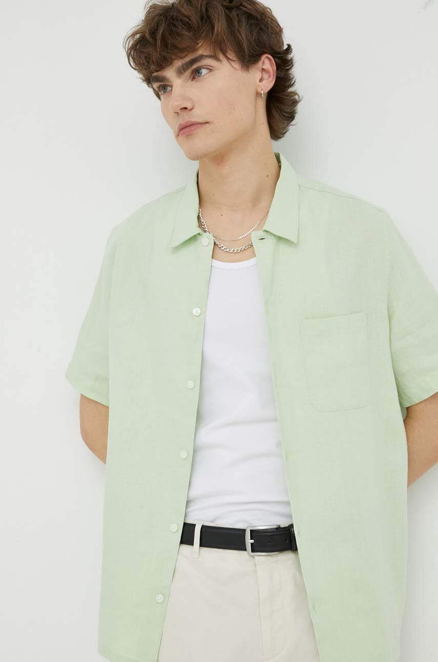 Košeľa Samsoe Samsoe Avan JF Shirt Zelené | M22200101, 0