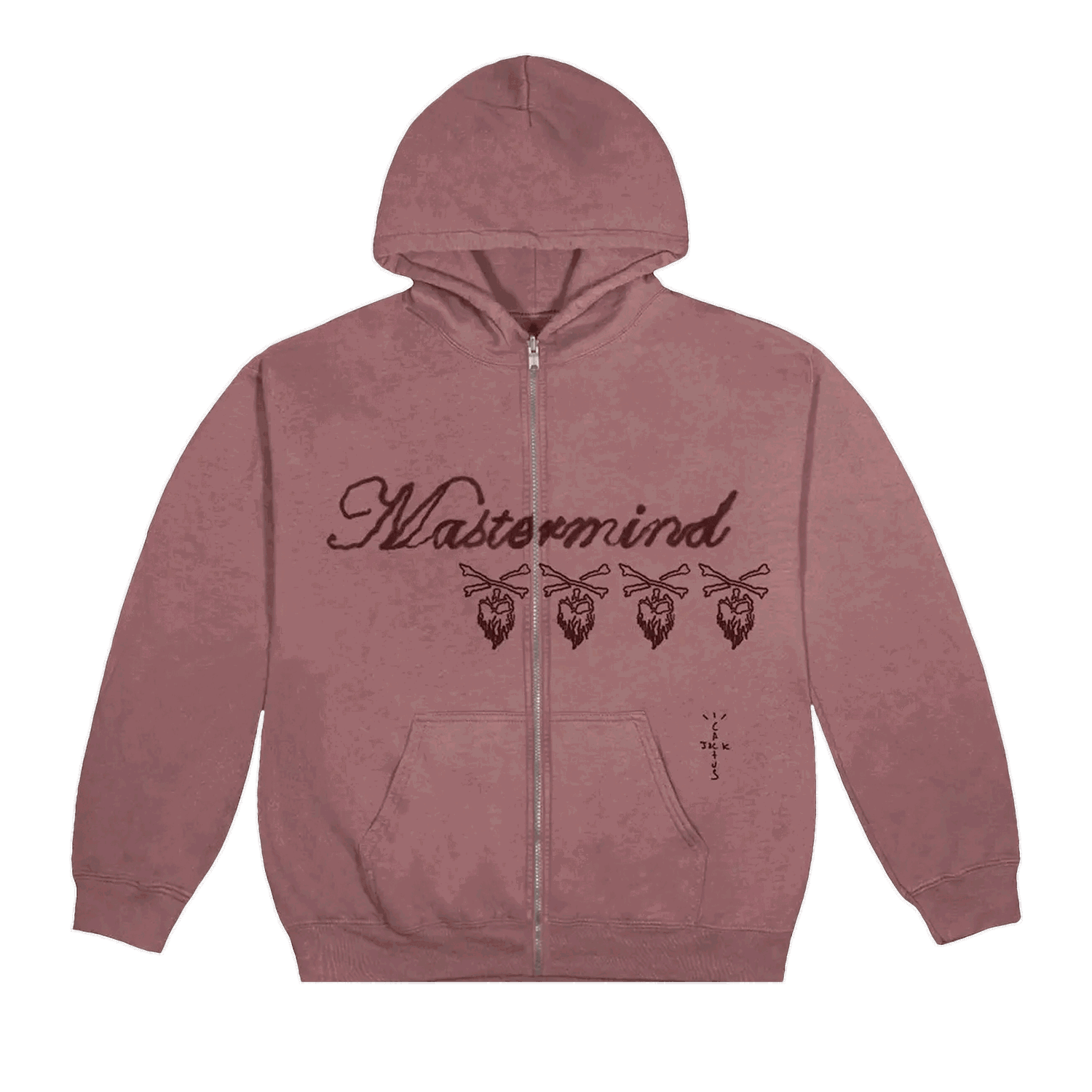 Mikina Cactus Jack by Travis Scott Mastermind x Skull Zip Up Ružová | 1945 1FW210308FMSZ PINK, 0